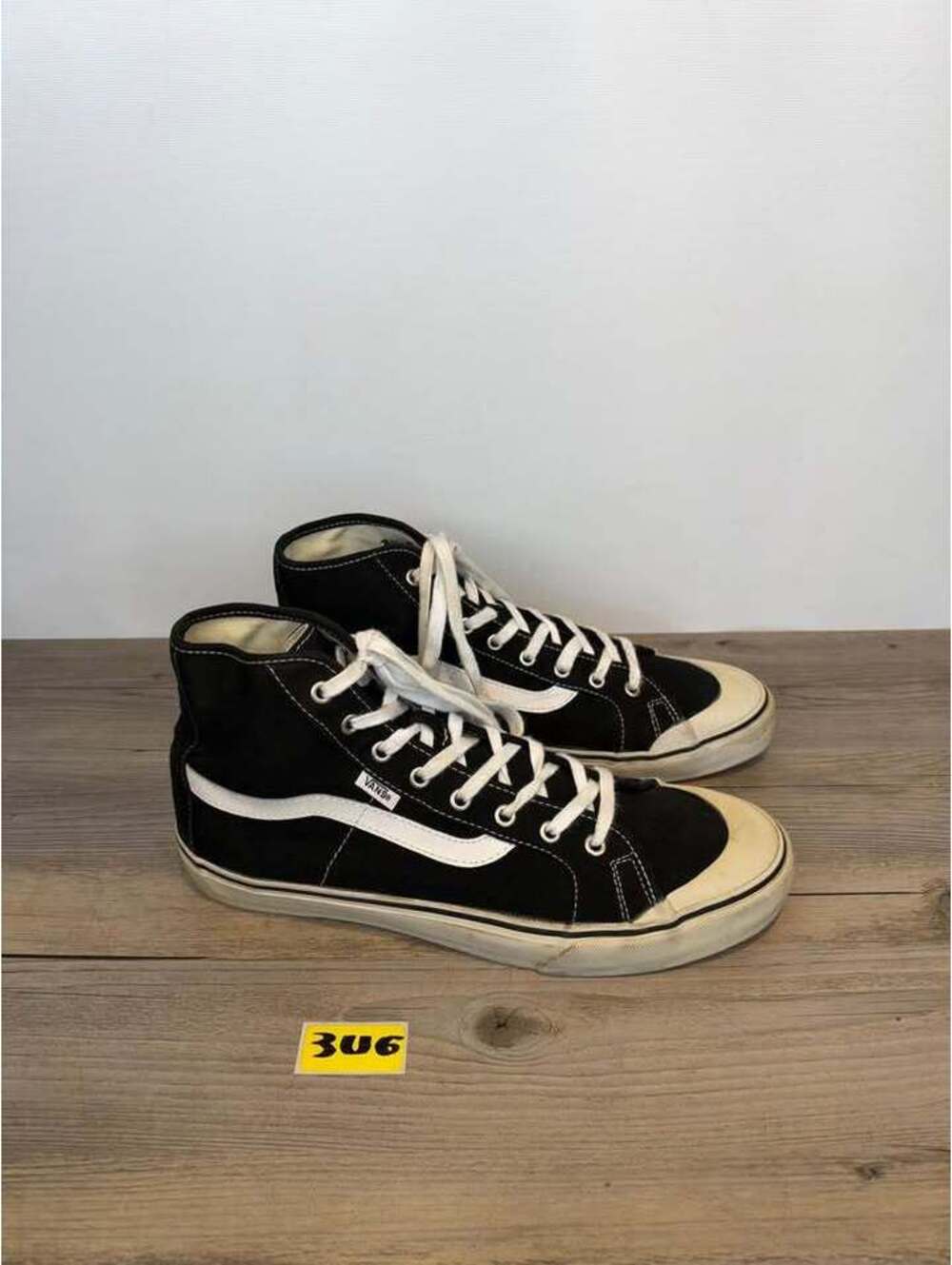 Vans Style 237 High Top Sneakers Black White Men's 11